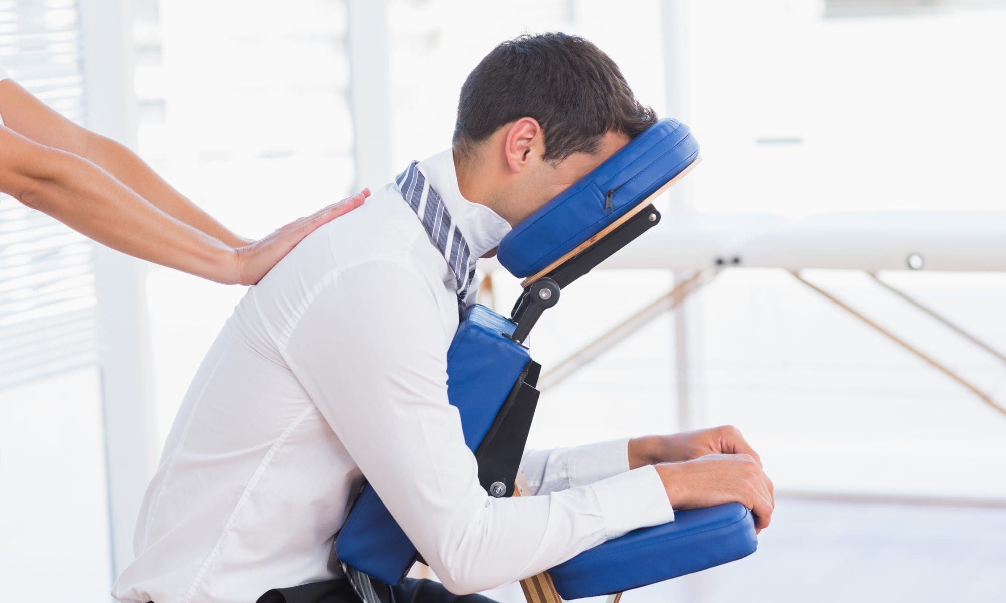 Worker Receiving Chair Massage