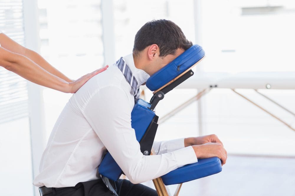 Worker Receiving Chair Massage