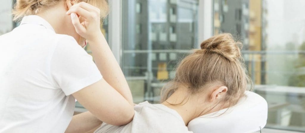 corporate chair massage wellness program